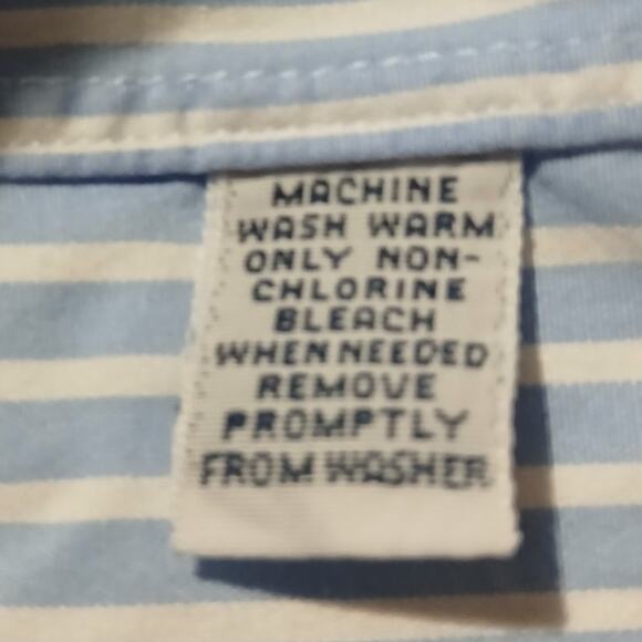 Ralph Lauren Men's XL Marlowe 100% 2-ply Cotton Blue Striped Button-Down Shirt - Picture 11 of 11